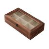 Jewelry Storage Box Multi-Grid with Dustproof Glass Cover And Metal Lock Jewelry Organizer for Rings Earrings Bracelets Necklaces