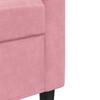 4 Piece Sofa Set with Cushions and Neck Rolls Pink Velvet
