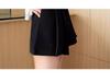 Women's High-Waist Black Casual Summer Shorts, Petite A-Line Wide-Leg Design, 2024 Collection.