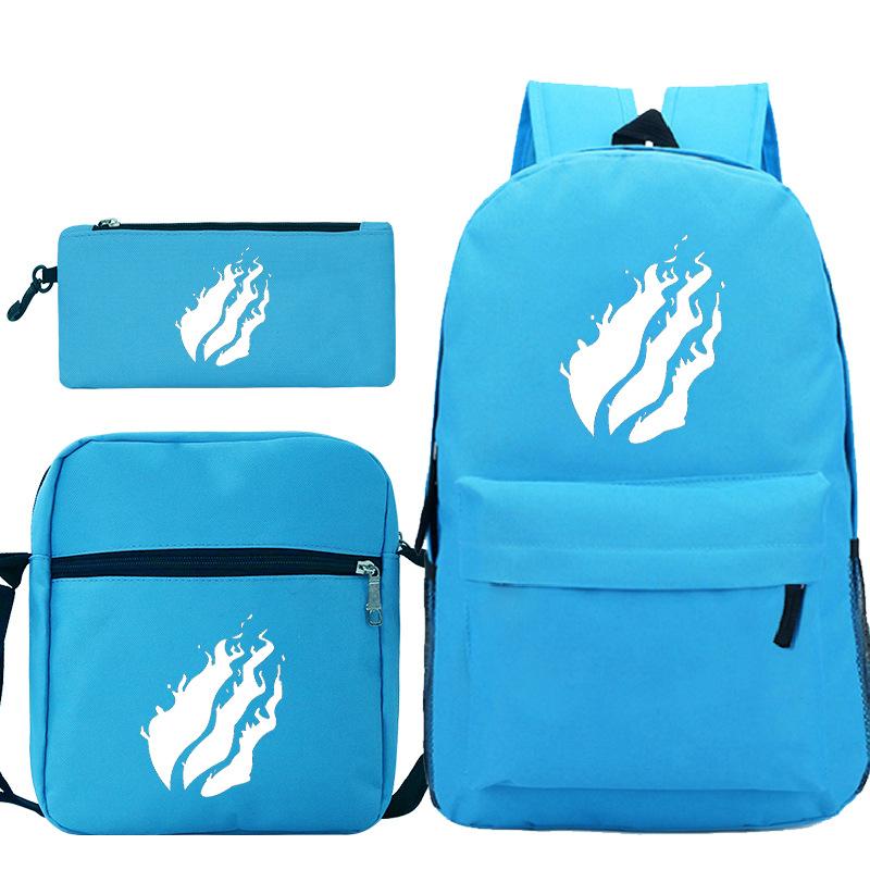 Backpack Casual Student Schoolbag Small Shoulder Bag Pencil Bag Three-piece Set
