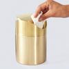 Elegant Mini Trash Can with Swing Lid 1.50L Capacity Perfect for Small Space and Personal Use