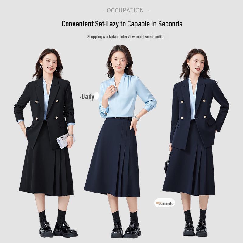 

Women s 2024 Professional Blazer Suit Set - Autumn Interview & Workwear L