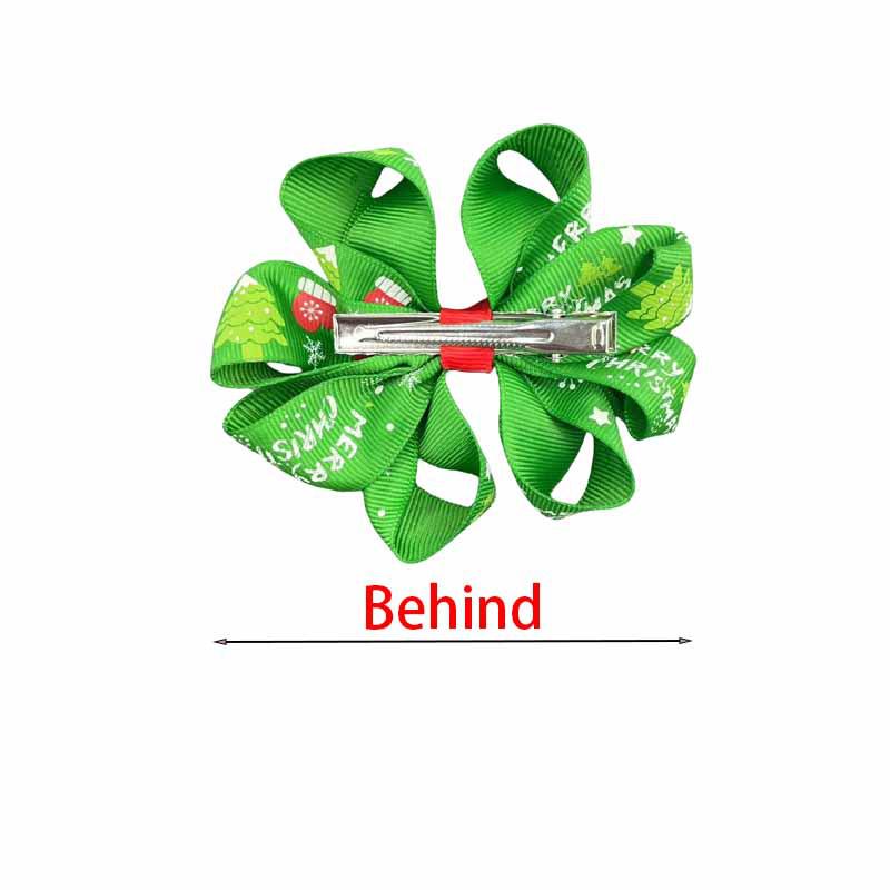 Świąteczny płatek śniegu, kokarda na drzewko, spinka do włosów dla dziewczynek - świąteczne nakrycie głowy