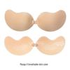 Mango Seamless Silicone Push-Up Strapless Bra with Front Buckle and Nipple Covers