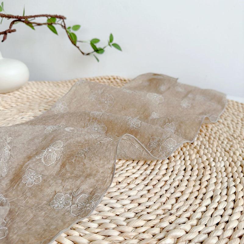 Schal Sommer Damen Viskose Braun Lang Atmungsaktiv Sonnenschutz Halswickel Accessoire für Frühling Herbst Urlaub