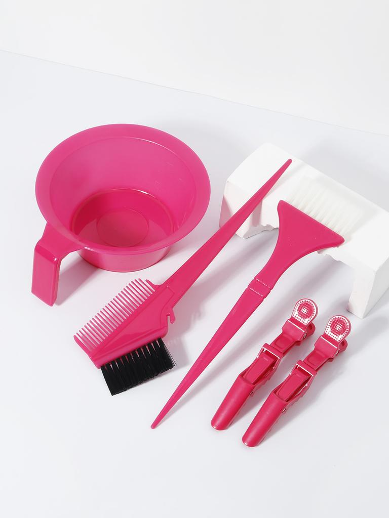 5pcs/set hair dye color brush bowl set hair styling fixed hair clip hair dye hair styling accessories Special for real hair wigs