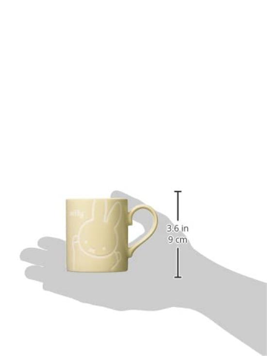 Kanesho Pottery Dick Bruna Miffy Made In 406135 (Kaneshotouki) "Miffy" Water-Repellent Mug, Approx. 260ml, Friend, Beige, Japan,
