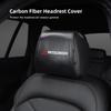2 Stück Auto-Kopfstützenbezüge Zubehör Auto-Logo-Styling Passend für Asx Lancer Outlander Ralliart L200 Space Delica Ex Star