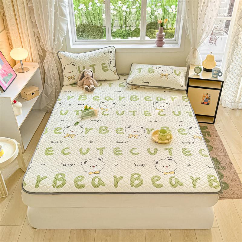New Washable Summer Cool Memory Form Mattress Cover Cartoon Style Bed Cover Fitted Sheet 120/150/180cm Single/full Size