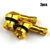 2PCS CNC Motorcycle 90 Degree Angle Wheel Tire Stem Tubeless Valve Aluminum Easy To Fill And Easy To Use To Check Tire Pressure.