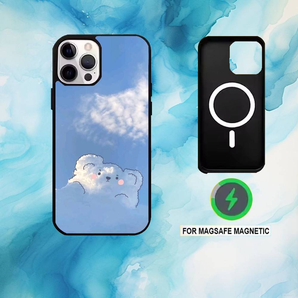 Cloudy Whimsy Phone Case For iPhone17,16,15,14,13,12,11 Plus,Pro Max Magnetic For Magsafe Wireless Charging