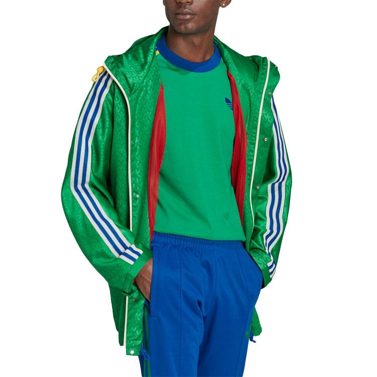 adidas Originals Trefoil Windbreaker mit Logoprint und Kapuze mit Kordelzug Herren Jacken Grün IB3440