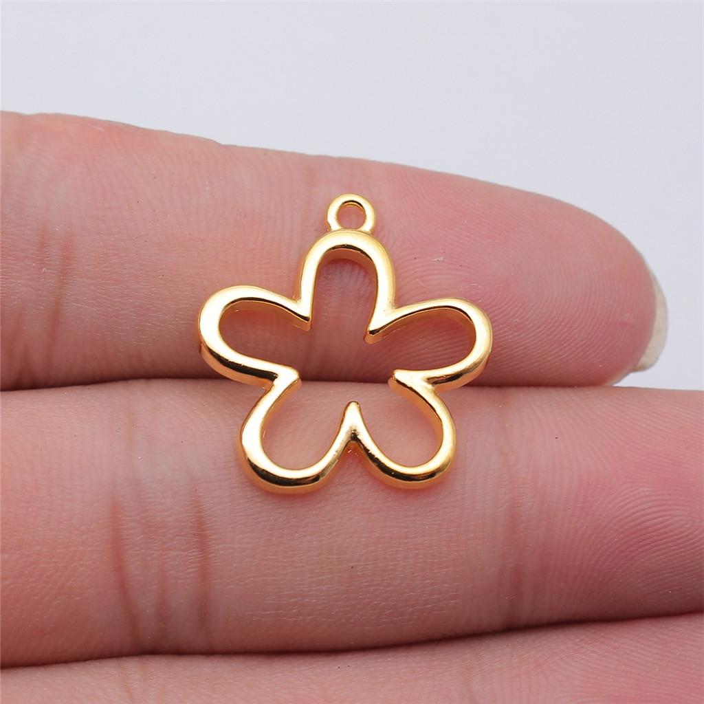 Charms Small Flower Pendants Wedding Jewelry Findings QC116