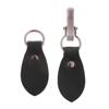 Metal Buckle Hooks Black PU Leather Toggle Buttons Sewing Fasteners for Leather Craft Clothing DIY