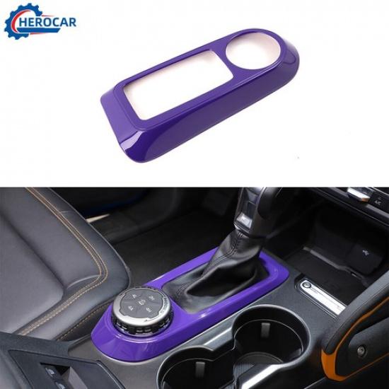 Gear Shift Panel Decor Bezels Cover Trim For Ford Bronco +Purple ABS Parts