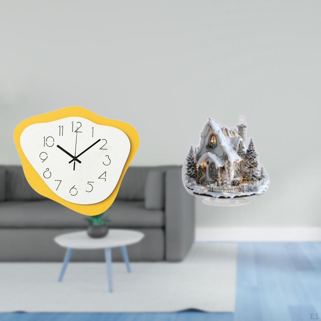 Acrylic Wall Clock Hanging Ornament Modern Office Timepiece Silent Holiday Housewarming Farmhouse