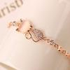b36 Lovely Cat Pendant Princess Style Women Minimalist Ladies Bangle Bracelet Chain Jewelry Female Girl Party Exquisite Gift