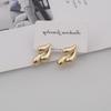 Irregular Three Waterdrop Geometry Gold Color Smooth CCB Drop Earrings for Women Minimalism Hyperbole Fashion Party Jewelry