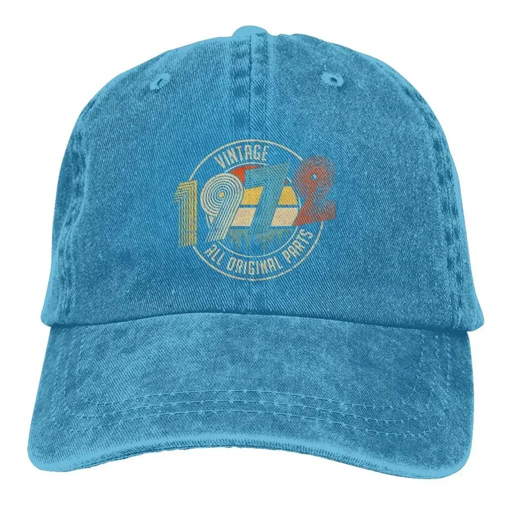 Vintage 1972 All Original Parts Baseball Cap Distressed Adjustable Dad Hat Casual Sun Visor
