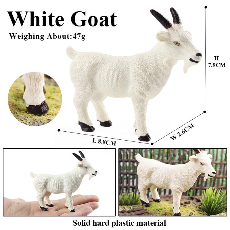 Oenux Farm Model Simulation Horse Cow Goat Donkey Pig Dog Action Figures Poultry Animals Figurine Education Lovely Kids Toy Gift