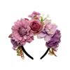 Bandeau Floral en Tissu Doux Couronne de Fleurs pour Photographie de Bal Headpiece en Fleur Tissu Femme