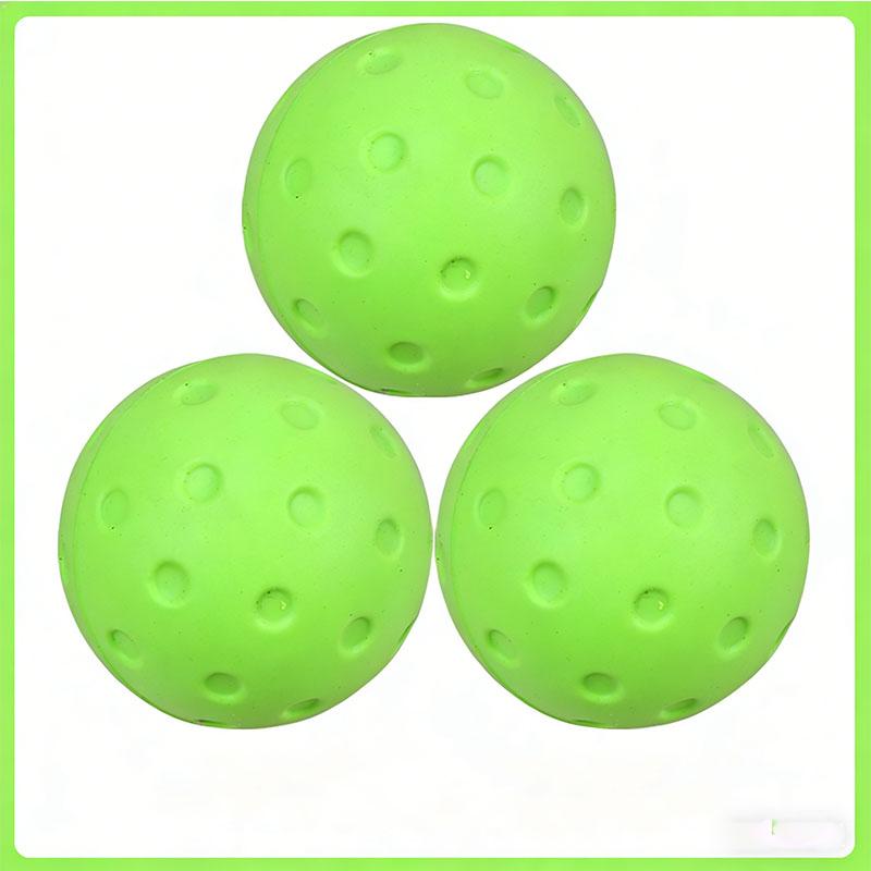 3Pcs 74mm Silent Pickleball Quiet Training Balls Soft Wear-resistant