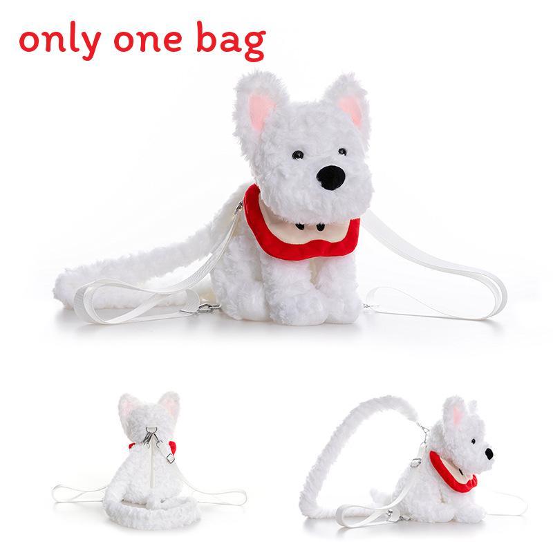 Cartoon Fox Schnauzer Golden Retriever Plush Backpack For Childrens Birthday Gift And Storage