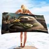 3D Strandlaken, Schattige Luiaard Tropische Bloemen Zachte Badlakens Zeer Absorberend Sneldrogend Bad Washandjes voor Hotel Spa Douchebadjas