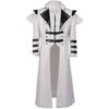 Medieval Gothic Long Coat With Zipper Side Slit Halloween Costume Cosplay Noble Banquet Outfit Unisex