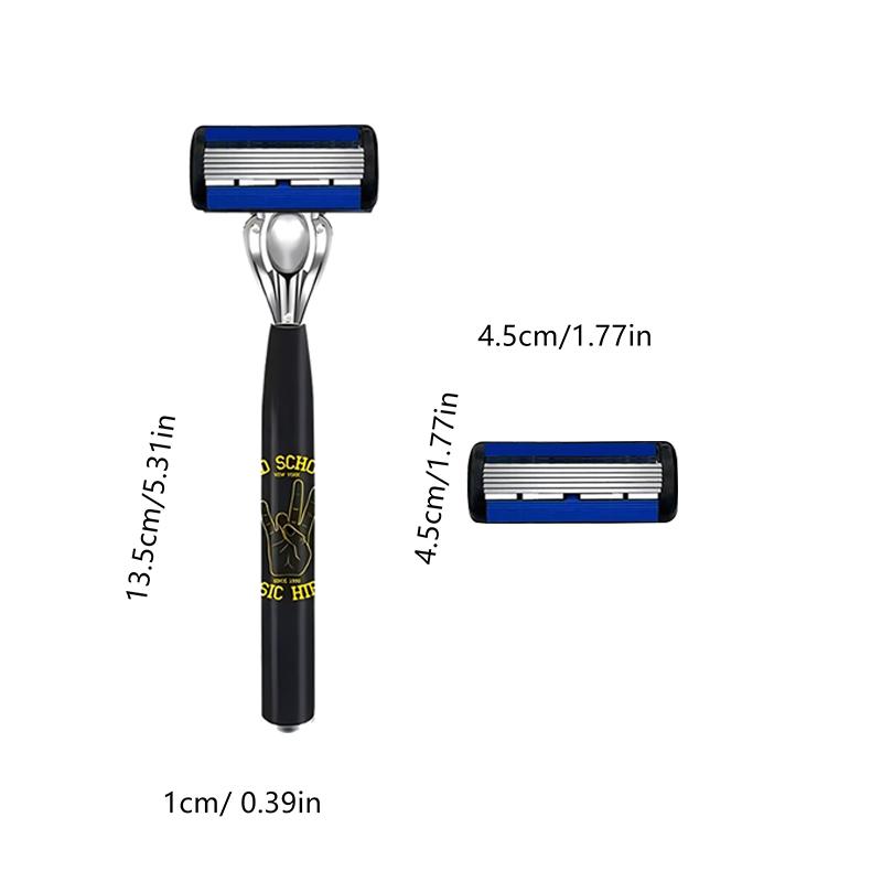6-layer Blades Replacement Shaver Head Cassette Shaving Razor Blade Replacement Set Factory Direct Sales Men Manual Safety Razor