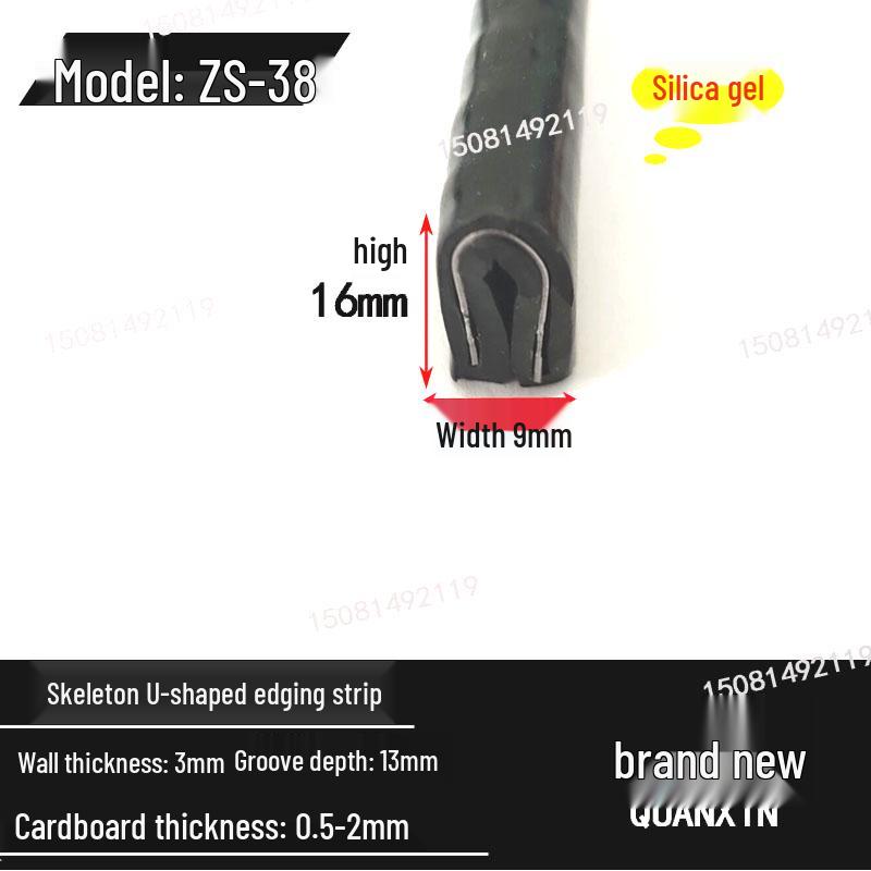 U-Shaped Rubber Edge Banding for Glass and Steel Tiles