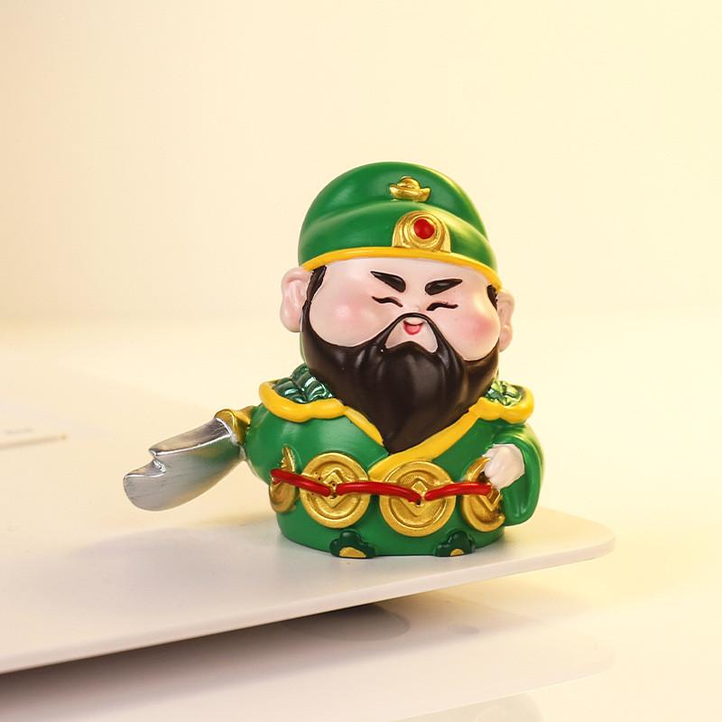 Mythology Wealth God Resin Car Decor Feng Shui Gift For Prosperity And Good Fortune