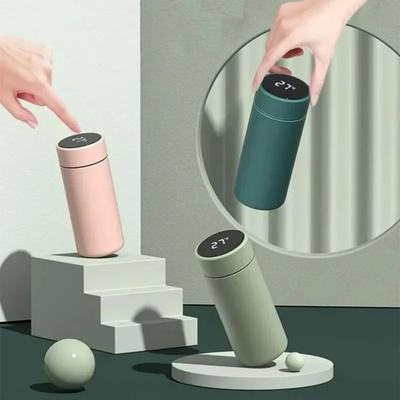 350ML Smart Termos Vattenflaska Intelligent Temperaturdisplay Rostfritt Stål Vakuumflaskor Termosar med Filter Tekopp