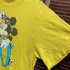 Used Character T-shirt Mickey Mouse Surf Holiday Sunglasses Yellow S (equivalent To M In Japanese Size) Size Vintage Used Vintage P20/