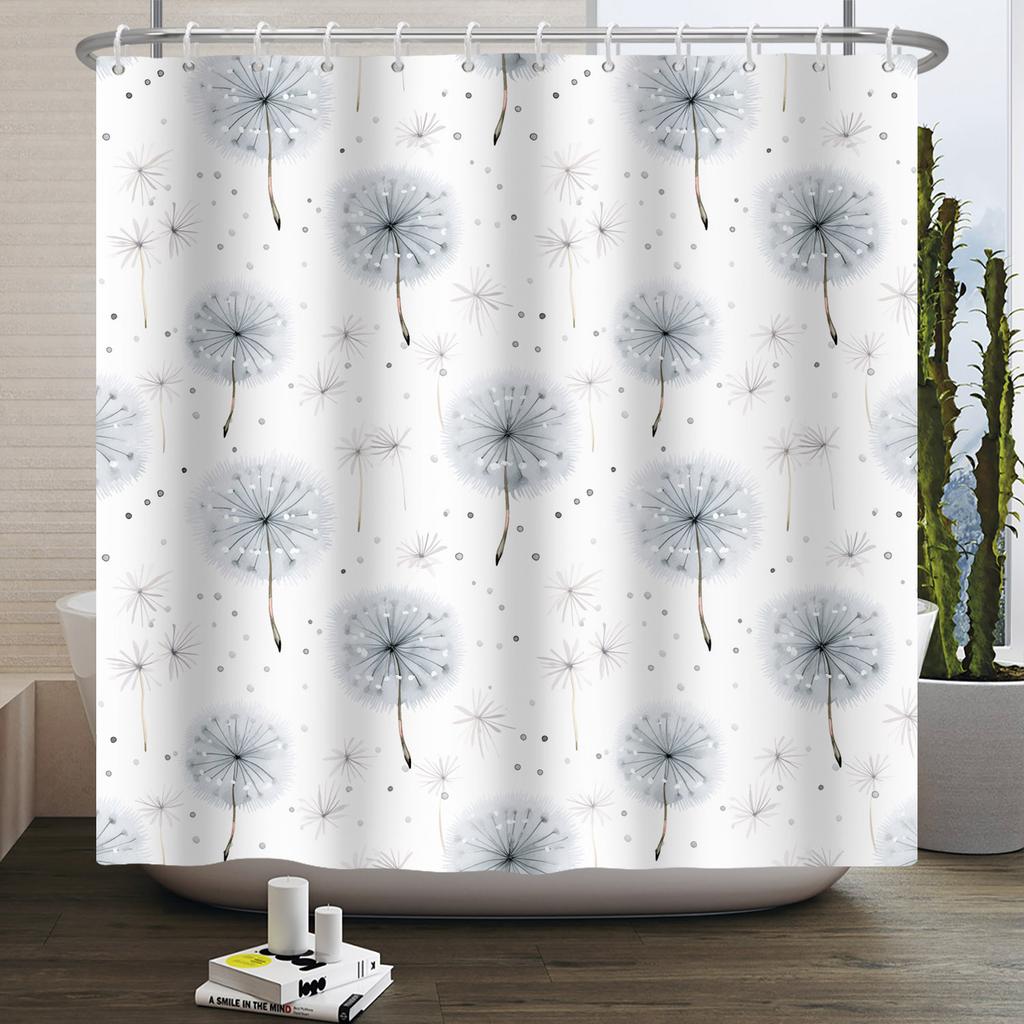 Bathroom Curtain with Fabric 180x180 Colorful Floral Spring Blossom Tree Boho Bathtub Waterproof Shower Curtains With Hooks