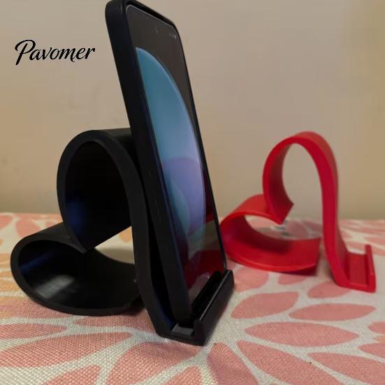 Phone Stand for Desk 2Pcs Love Heart Holders, 3D Printed Shape Mobile Practical Holder Friends Decorative Cell Stands Office Home Creative Decor