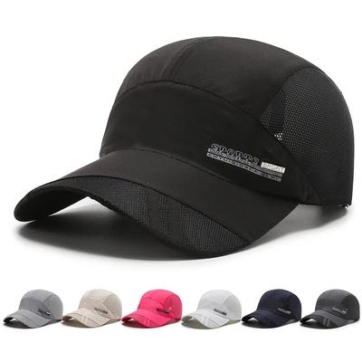 Sommer Dünne Herrenmütze Schweißabsorbierendes Netzmütze Atmungsaktiv Outdoor Suhade Angelmütze Sonnenschutz Baseballkappe Atmungsaktiv Verstellbar