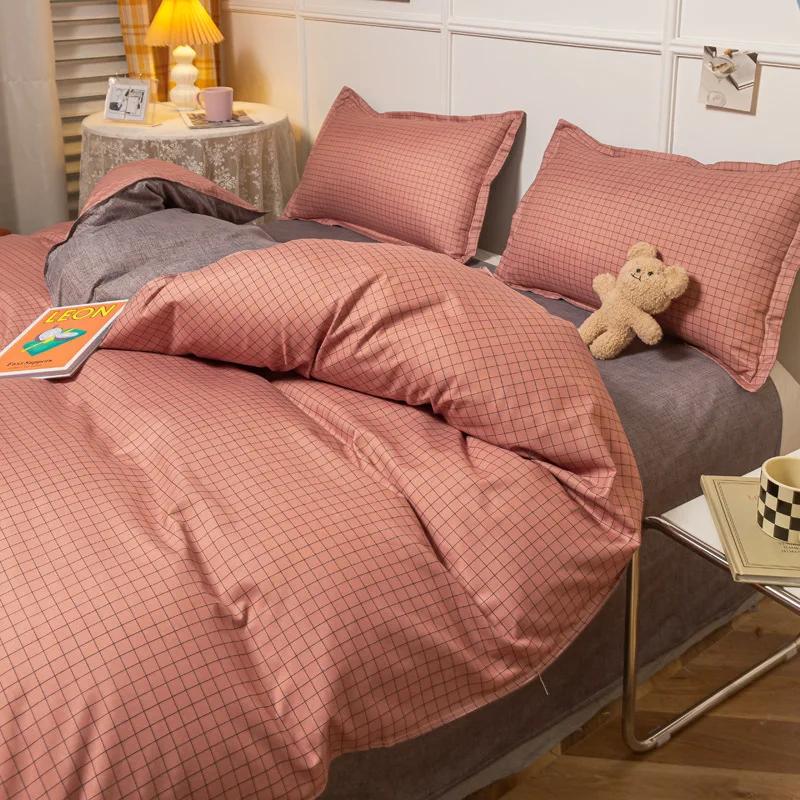 

Комплект постельного белья цвета клубники, двуспальная простыня, мягкий комплект из 3/4 предметов, пододеяльник, двуспальное одеяло, комплекты одеял для дома и ребенка 1.2 m bed sheet 3PCs