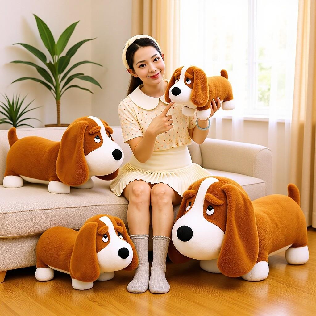 Plush Dachshund Dog Toy Soft Stuffed Animal Gift For Children