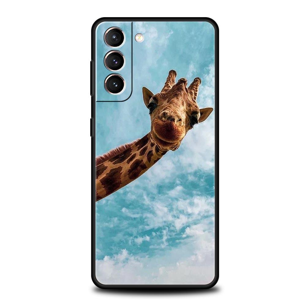 giraffe illustration Phone Case For Samsung Galaxy S24 S23 S22 S20 Ultra S21 FE 5G S10 S9 Plus S10E S8 Soft Silicone Cover For Samsung S8