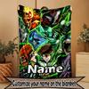 Custom Name Personalized Ben 10 Omniverse Print Blanket, Home Decor, Bedroom, Sofa, Camping, Couch, Gifts for Birthday Christmas