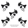 Langting 5-String Electric Bass Tuners, Black/Silver Fishbone Design, All-Metal, 5-Pack