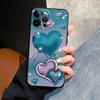 Heart-Shaped Design Black Soft Phone Cover Case for iPhone XS Max 15 16 14 Plus 13 12 11 17 Pro Max 7 8 Air XR