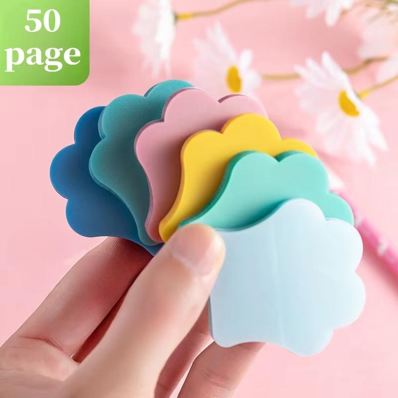 30/50sheets Light Color Transparent Pearlescent BOPP Sticky Notes Notebook Reading Highlights Label Writable Sticker To Do List Tab
