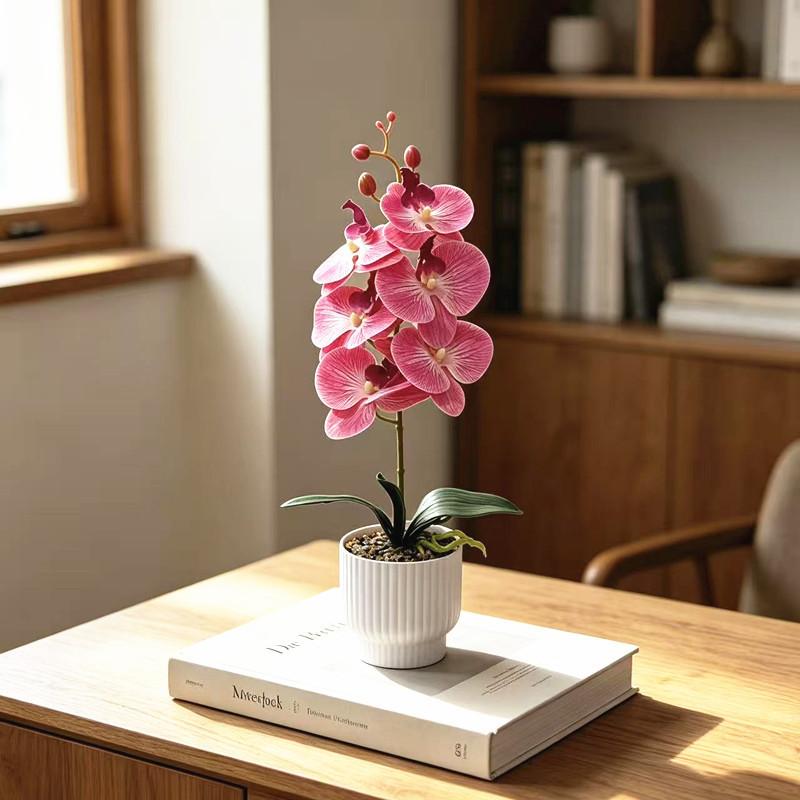 Butterfly Orchid Artificial Plant With Plastic And Soft Gel For Home Decor And Event Centerpiece