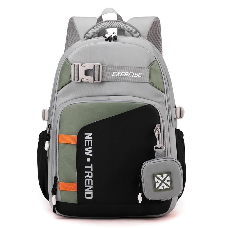 Plecak Ucznia Liceum Blok Kolorystyczny Duża Pojemność Wytrzymały Plecak