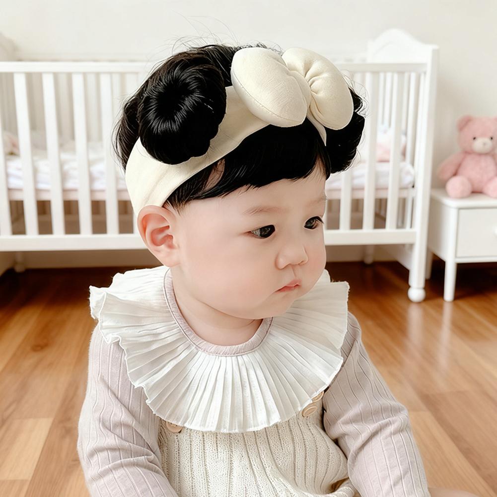 New Year Hair Accessories,Cute Bow Baby Girl Wig Hat Hairpiece Christmas Newborn Children Kids Girls Cosplay Headbands Headwear