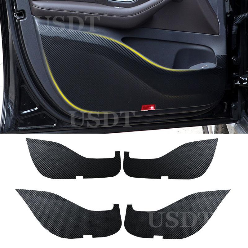 Leather Carbon Fiber Sticker Door Anti Kick Cover Mat For Mercedes Benz GLE W166 W167 V167 GLE350 GLE450 GLE Coupe C292 C167