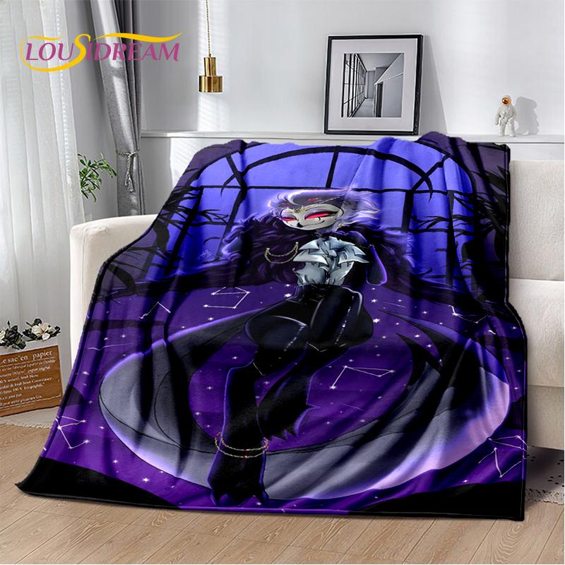 2025 H-Helluva Boss Blitzo Cartoon Soft Blanket,Soft Throw Blanket for Home Bedroom Bed Sofa Picnic Travel Cover Child Gift