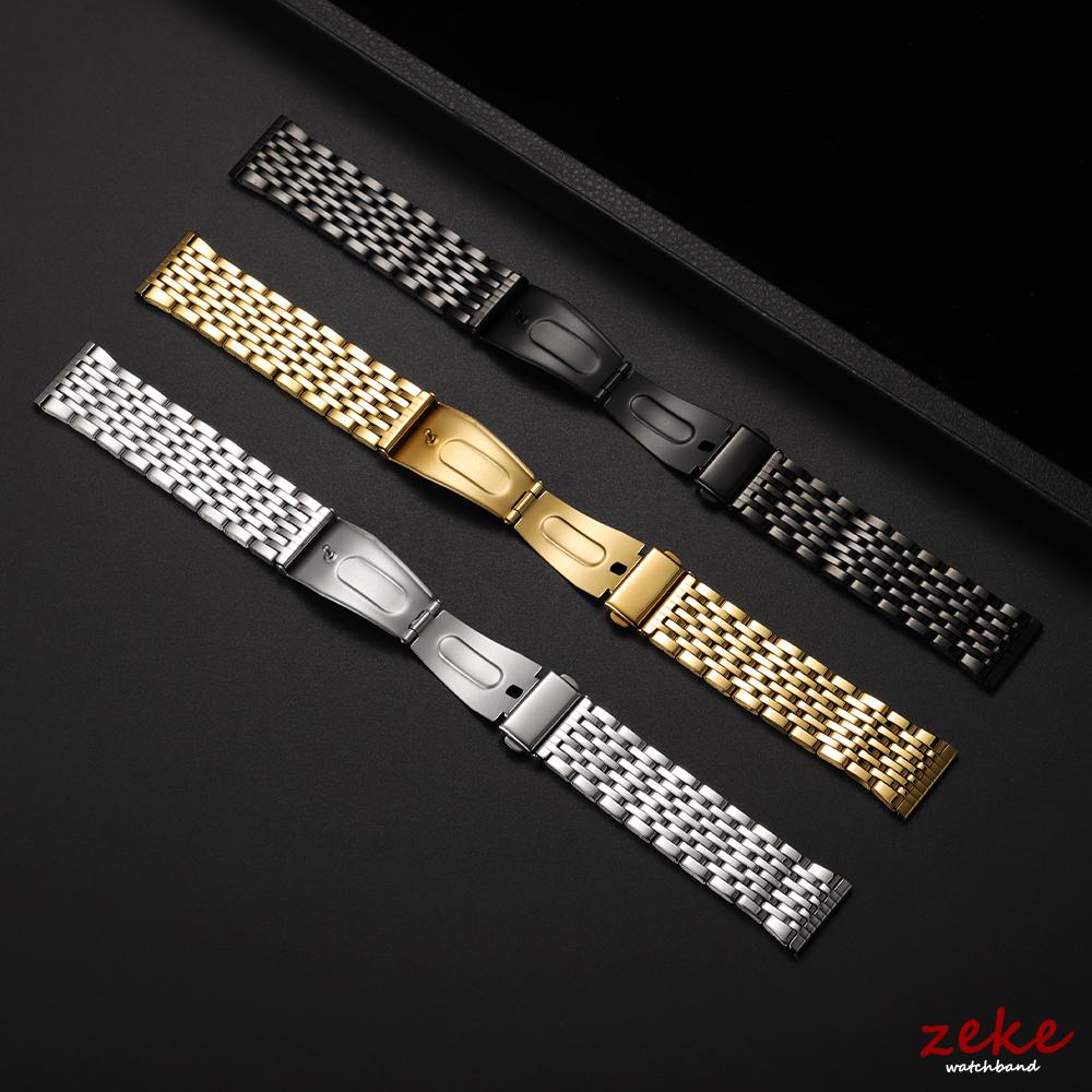 Stal nierdzewna Bransoleta do zegarka Składane zapięcie Pasek 18mm 20mm 22mm Pasek do zegarka dla Omega Czarny Złoty Srebrny Uniwersalny Męski Damski Pasek